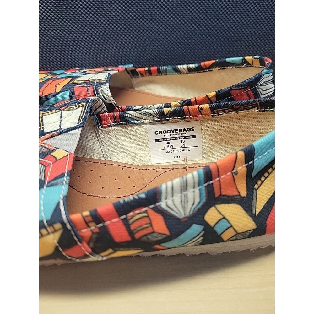 Groove Bags Book Lovers Womens Casual Canvas Flat Shoes Sz US 7.5 - Picture 6 of 11